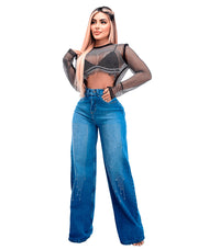 Jean Baggy Dama Brillantes Tipo lagrima – Dama