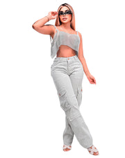 Camuflado Dama Dril Bota Recta – Dama