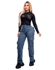 Camuflado Dama Dril Bota Recta – Dama