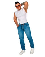 Jean Licrado Hombre – Tipo Jogger (con cordón)