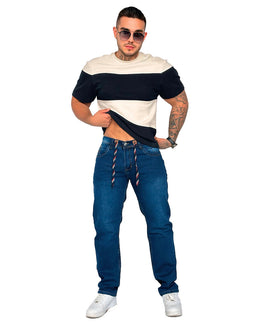 Jean Licrado Hombre – Tipo Jogger (con cordón)